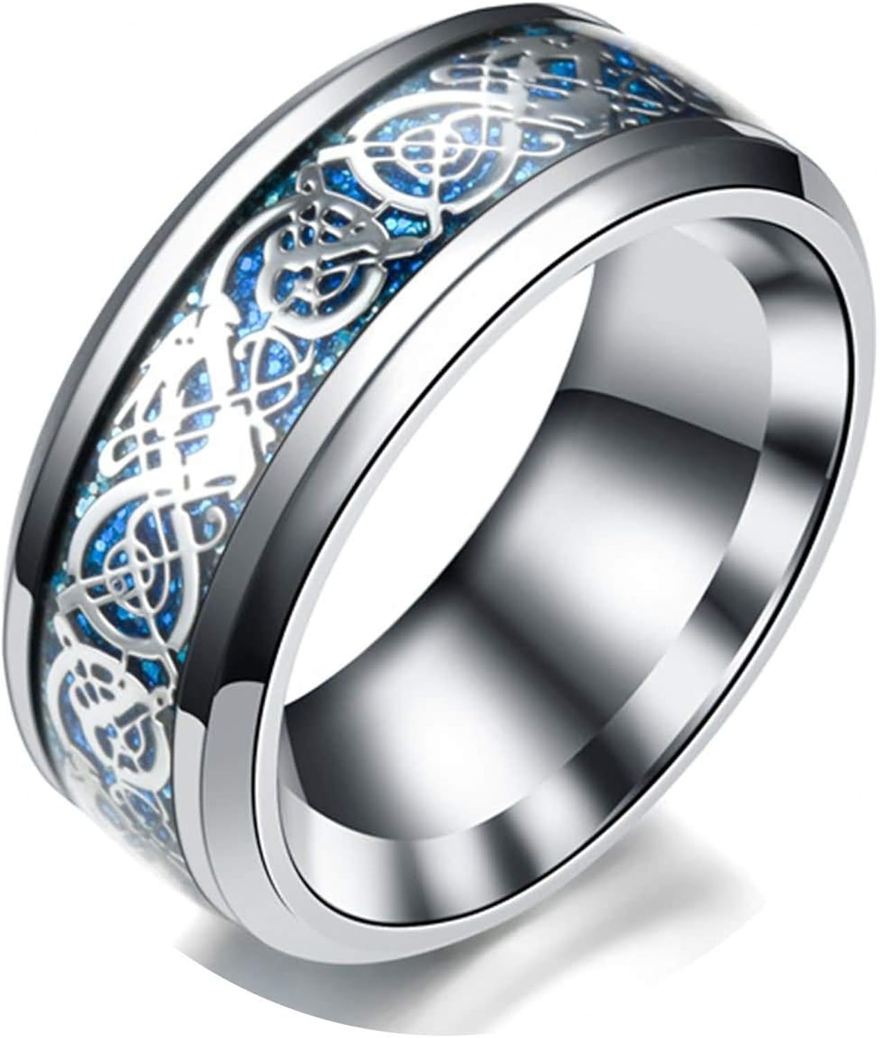 Schmuck Ringe KnBoB Ringe Drachen Muster Gold Schwarz ...