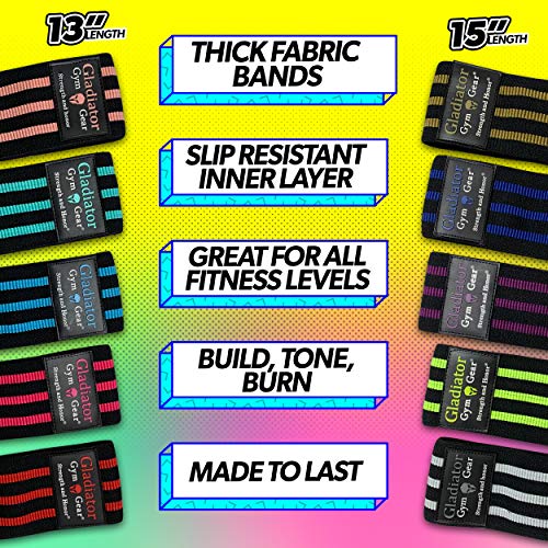 Gladiator Glute Bands 2 Pack Non Slip Fabric Resistance Booty Bands Pricepulse