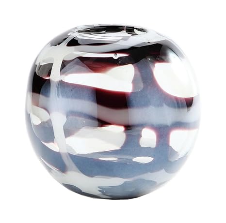 Amazon Com New 6 Hand Blown Glass Art Vase Bowl Brown White