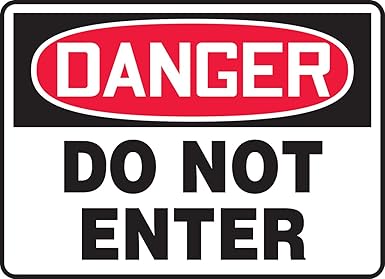 Accuform Danger Do Not Enter Safety Sign Plastic 7 X 10 Inches Madm138vp Red Black On White Industrial Warning Signs Amazon Com Industrial Scientific