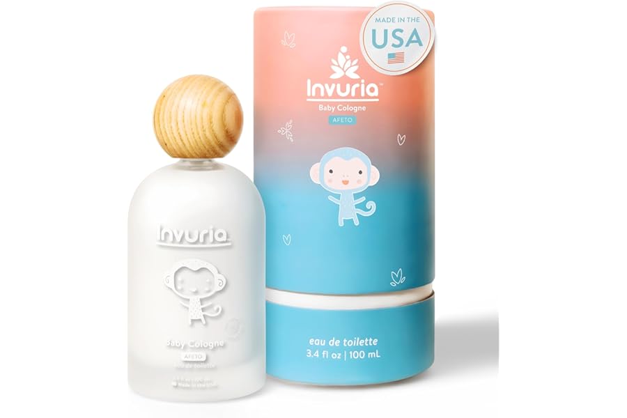 Invuria Afeto Baby Cologne | Alcohol-Free Cologne | For Boys & Girls | Baby Eau de Toilette | Newborn Perfume | 3.4 oz | 100 mL