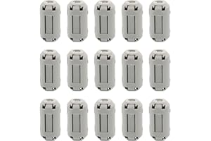 RAOGOODCX 15Pcs 5mm Grey Clip-on Ferrite Ring Core RFI EMI Noise Suppressor Anti-Interference Cable Clip for Telephones Tvs Speakers Radio Audio Equipment Noise Suppressor Video Cable Power Cord