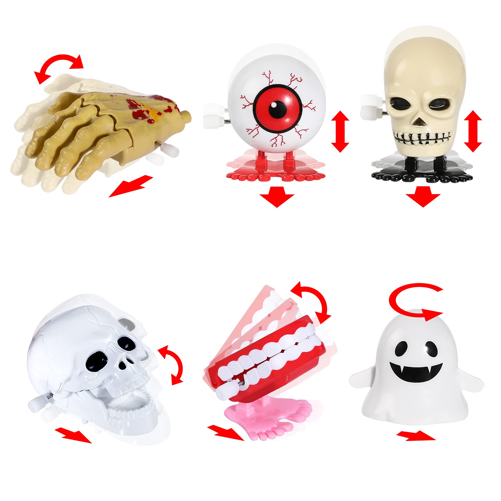 MGparty 24Pack Halloween Wind Up Toys Assortment for Kids Halloween Toy for Goody Bag Filler Party Favors
