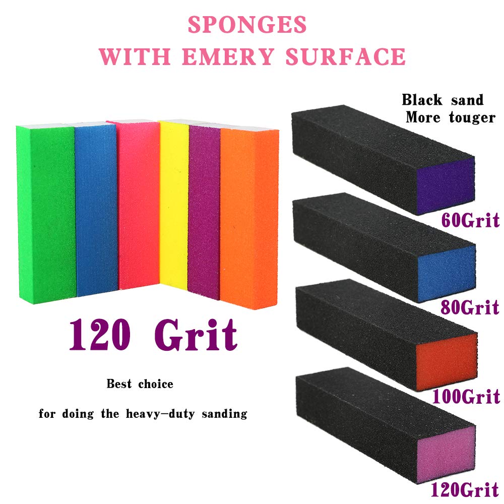 Mipruct 22PCS Nail files and buffers, Nail buffers blocks, Manicure tools with nail file and nail buffer block for acrylic nails, emery boards for nails : Beauty