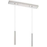 Z-Lite 917MP12-BN-LED-2LBN Forest Island/Billiard Pendant, 2-Light 10 Total Watts, Brushed Nickel