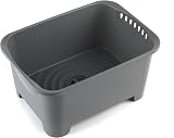 Beldray 8 Litre Washing Up Bowl with Integrated Drainer Plug Grey Set of 4 Pads view 4