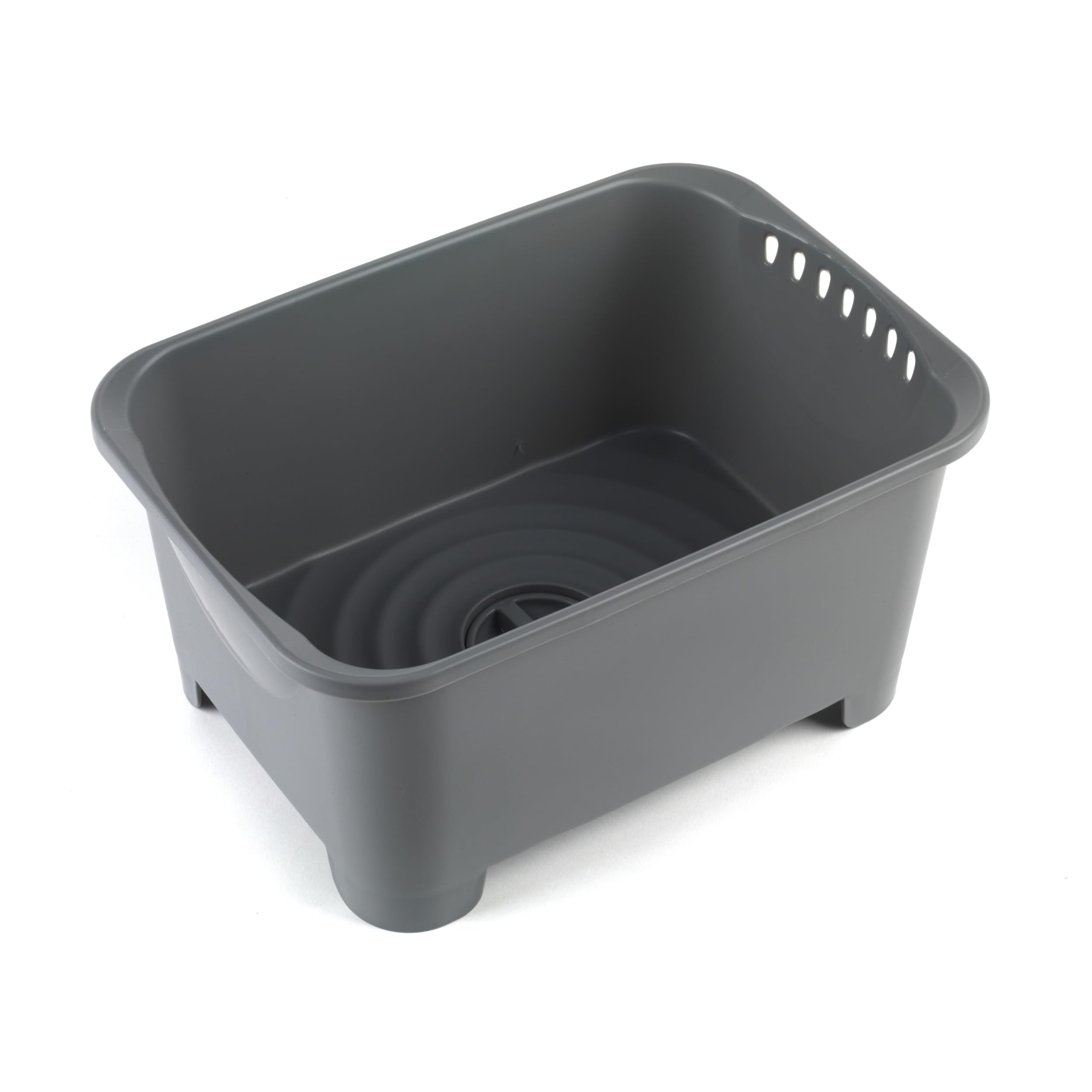 Beldray Kitchen Sink Washing Up Bowl - Dish Wash & Drain, Integrated Drainer Plug, 8 Litre, Ideal For Home, Camping, Caravans, Compact Living, Plastic Cleaning Tub, Indoor And Outdoor Use, Grey