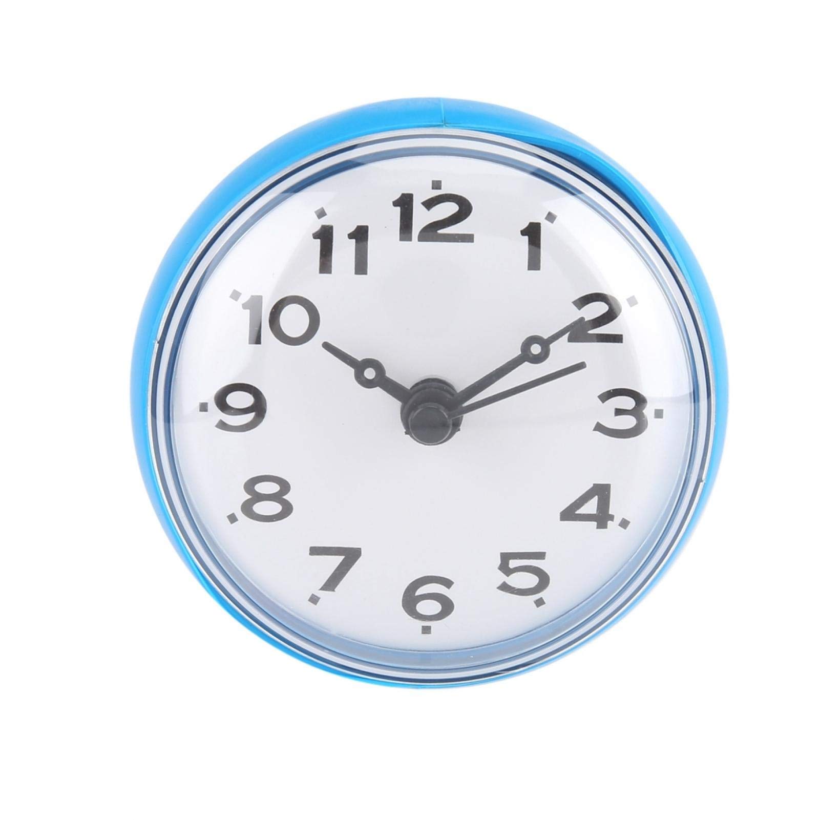 banapoy Waterproof Clock, Attached Bathroom Clock, Abs Waterproof Clock For Bathroom Or Kitchen Attaching To The Bathroom Wall, Tile Or Mirror for Kitchen Bathroom(blue)