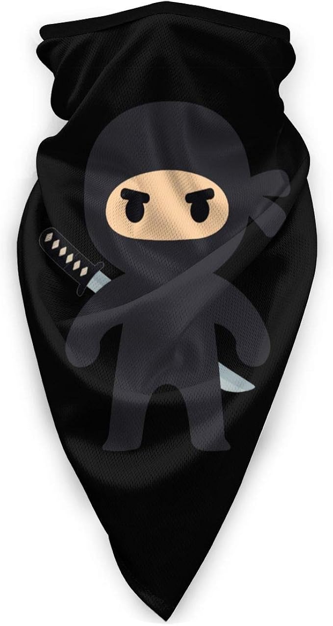 cartoon ninja drawing outdoor face mouth mask balaclava mask windproof sports mask black at amazon men s clothing store amazon com