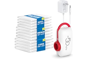 VACBIRD Vacuum Storage Bags for Travel, 12 Pack Vacuum Seal Bags for Clothing Travel, Vacuum Sealer Bags with High Pressure Electric Pump, Portable Space Saver Bags for Luggage Traveling