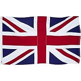 Homissor British Flag 3x5 Union Jack England Flags Embroidered Sewn Stripes United Kingdom UK Flag Heavy Duty Outdoor