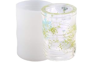 FUNSHOWCASE Shotglasses Epoxy Silicone Mold for Resin Casting, Concrete, Cement, Plaster DIY, Ringed Height 3.7inch