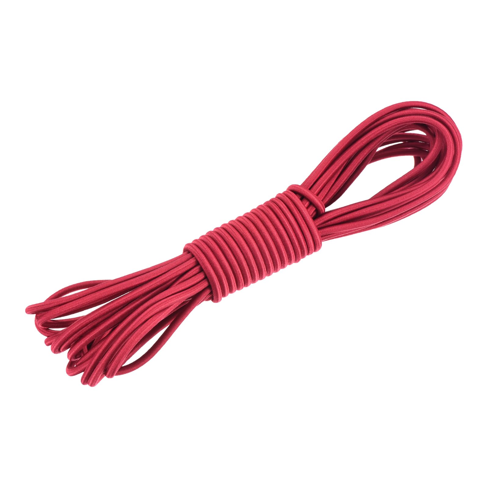DMiotech 3mm Shock Cord, 7.6 M Red Bungee Cord Tent Pole Shock Cord Round Elastic Kayak Rope Stretch String Marine Grade Heavy Polyester for DIY Projects Tie Downs
