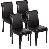 FDW Dining Chairs Dining Room Chairs Parsons Set of 4 Dining Side Chairs for Home Kitchen Restaurant and Living Room Black