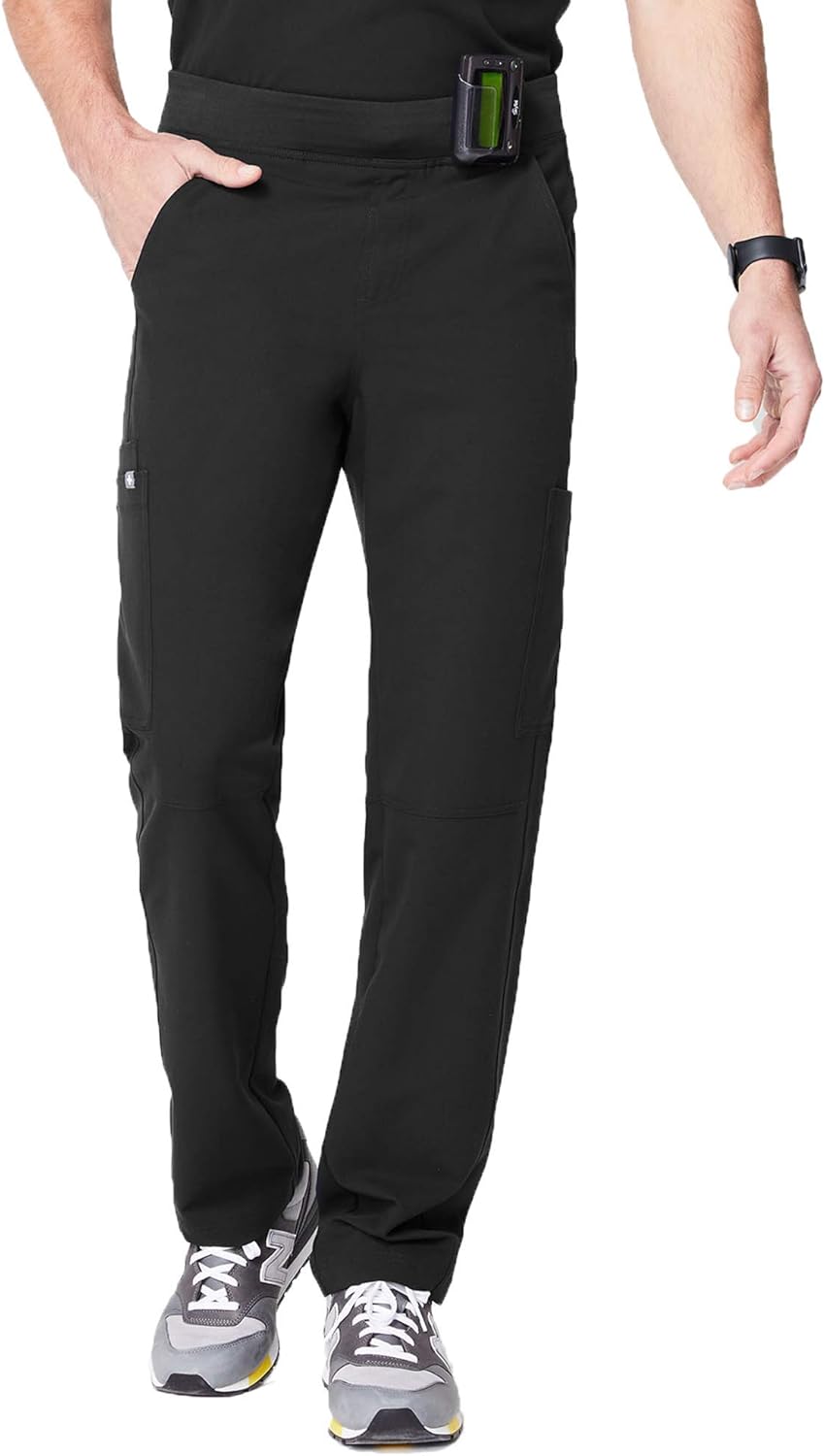 FIGS Axim Cargo Scrub Pants for Men Structured Fit, Super Soft Stretch, Anti