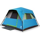 EVER ADVANCED 6 Person Camping Tent, Blackout Instant Cabin Tent for Family | with Rainfly, 60s Easy Setup,4000mm Water-Resistant &amp; UV Protection, 9' x 9' x73"