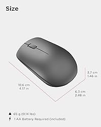 Lenovo 530 Full Size Wireless Computer Mouse for