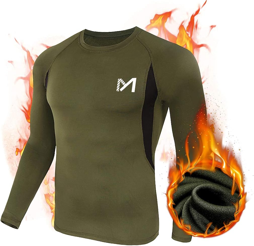 Men’s Thermal Underwear Set, Sport Long Johns Base Layer for Male, Winter Gear Compression Suits for Skiing Running at  Men’s Clothing store