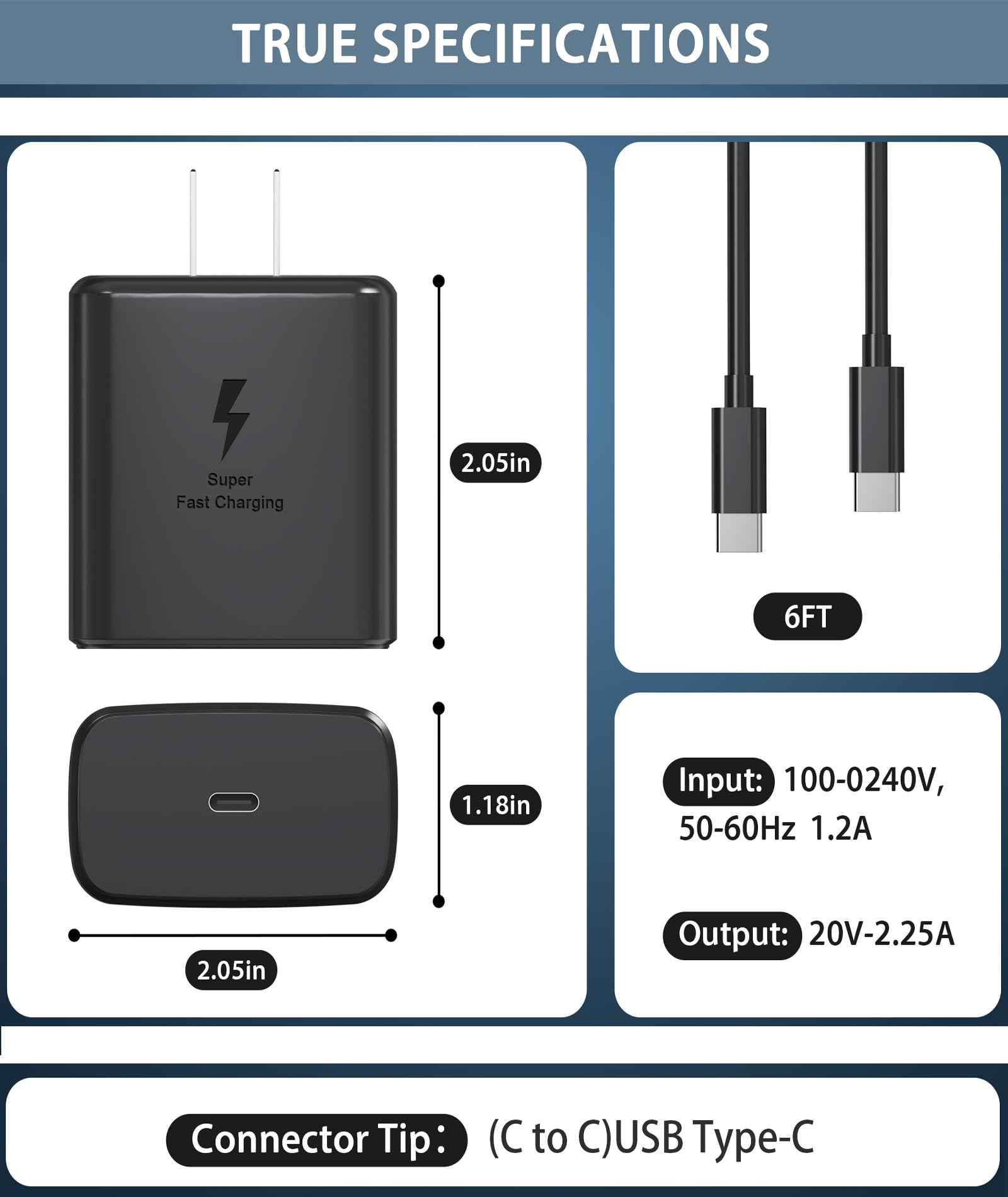 JPEOAYBI 2025 New 45W Super Fast Charger USB C- Type C Fast Charging Android Phone Charger Compatible with Samsung Galaxy S25 Ultra/S25/S25+/S24/S24+/S24Ultra/S23+/S23 Ultra/S22 Ultra Tab,6ft C Cable