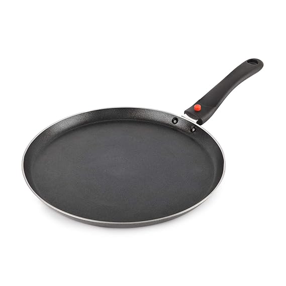 Cello Non Stick Dosa Tawa Induction Base with Detachable Handle, 280 mm Hammered Toned