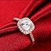 [Forever Love] Women's Pretty 18K Rose Gold Plated Princess Cut CZ Crystal Engagement Rings Best Promise Rings for Her Anniversary Cocktail Arrow Wedding Bands Haoze Collection Jewelry Rings