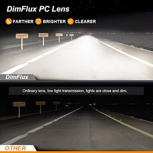 DIMFLUX LED HEADLIGHT ASSEMBLY, COMPATIBLE WITH 2007-2013 CHEVY SILVERADO 1500/2007-2014 SILVERADO 2500HD 3500 NOT FIT 2007(OLD BODY) CLASSIC MODELS CHROME HOUSING AMBER REFLECTOR