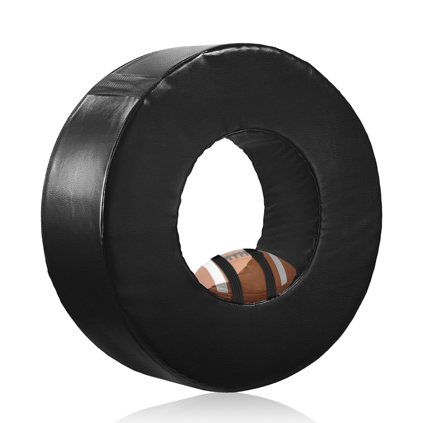 Photo 1 of Wibeelee Football Tackle Wheel Tackling Dummies for Football High-Density Sponge and Waterproof PU Leather Tackling Ring with Straps for Youth Football Practice