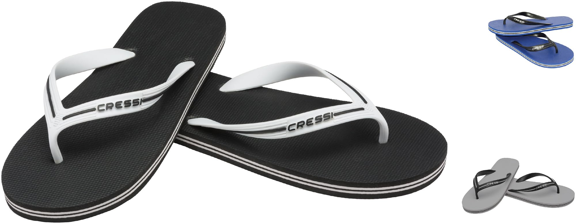 Cressi Bahamas Flip Flop - Black, 8.5/10