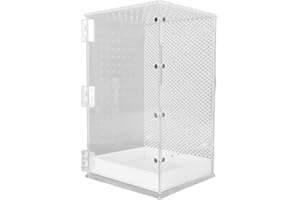 Reptile Terrarium Tank, Acrylic Highly Transparent Clear Habitat Tank with a Magnetic Door and Ventilation Holes for Leopard 