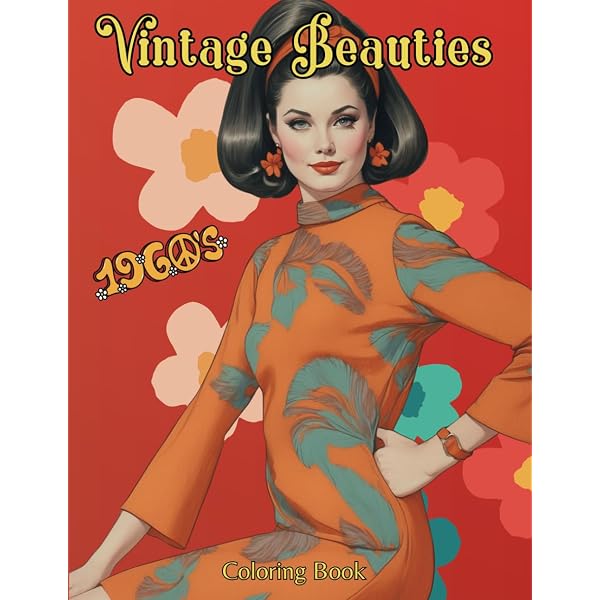 Amazon.com: Vintage Fashion from the 1960s: Adult coloring book