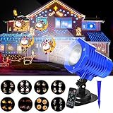 Christmas Projector Lights, LED Projection Lights, IP65 Waterproof Animated Projector Light with Remote Control for Halloween, Party, Thanks Giving, Birthday and Garden Decoration