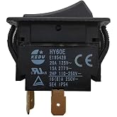 TSNUPGOHXW KEDU HY60E 4 Pins 20A 125V/250V 2HP Industrial On Off Rocker Pushbutton Switches (1)