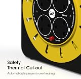 SLx 25m Outdoor Extension Lead 4 Socket Reel 13A UK Plug Thermal Cut Out view 2