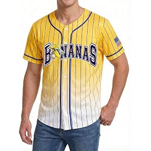 ZTLUOGF Baseball Button Up Shirt for Men Player T-Shirt Tops | Game Day Fans Jersey Quick-Dry,Functional for Sports And Styli
