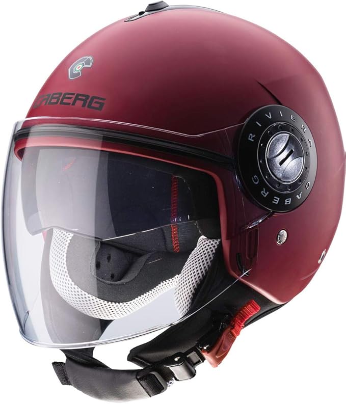 Taille XS Caberg Casque Riviera V3 Mat Rouge Vigne