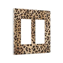 Classic Leopard 2 Gang Double Rocker/Decor Light