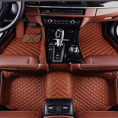 Car Floor Mats for Kia K900/Quoris 2012-2018 Custom-Fit Waterproof Car Carpets Mats (Brown)