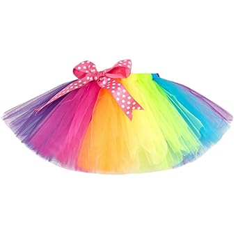 Lazzboy Tutu Kostüm Rock Kinder Mädchen Tüll Party Dance Ballett Kinder Regenbogen