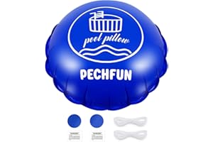 Pechfun Pool Pillows for Above Ground Pools - 4 x 4 ft Pool Air Pillow for Winterizing Closing, Swimming Pools Winter Protection for Cold-Resistant, Inflatable Cover Pillow with 2 Ropes