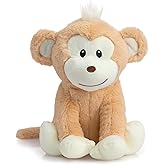 HollyHOME Monkey Stuffed Animal, Cute Cuddly Stuffed Monkey Plush,12&rdquo;, Tan | Cute Posture, Vivid Expression, Birthday&amp;Holiday Gifts for Kids, Soft Bed Companion Toy for Toddlers, Nice Size to Handle