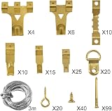 NORTHERN BROTHERS 250 Pcs Picture Hooks Hanging Kit Heavy Duty with Wire Nails view 2