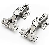 Ravinte 20 Pack (10 Pairs) European Kitchen Cabinet Hinges - Soft Close Half Overlay Door Hinges, Heavy-Duty Frameless Adjust