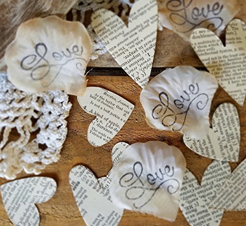 image for Burlap And Bling Design Studio Handmade Silk Rose Petals with Book Pag