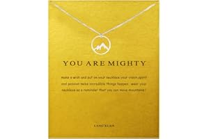 LANG XUAN Message Card Compass Pendant Necklace Friendship Sun Good Luck Elephant Starfish Pendant Chain Necklace with Gift Card