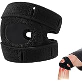 Knee Brace for Women Men,Patellar Pad Realign Knee Joint While You Move, Adjustable Tendon Support Sleeve Braces for Meniscus,Osteoarthritis, Orthopedic, Knee Support for Athletes (Black-1 Pack)
