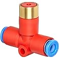 SMC KEB06 Residual Pressure Relief Valve with Push Button Guard and Push-to-Connect Fitting, 6 mm Tube OD