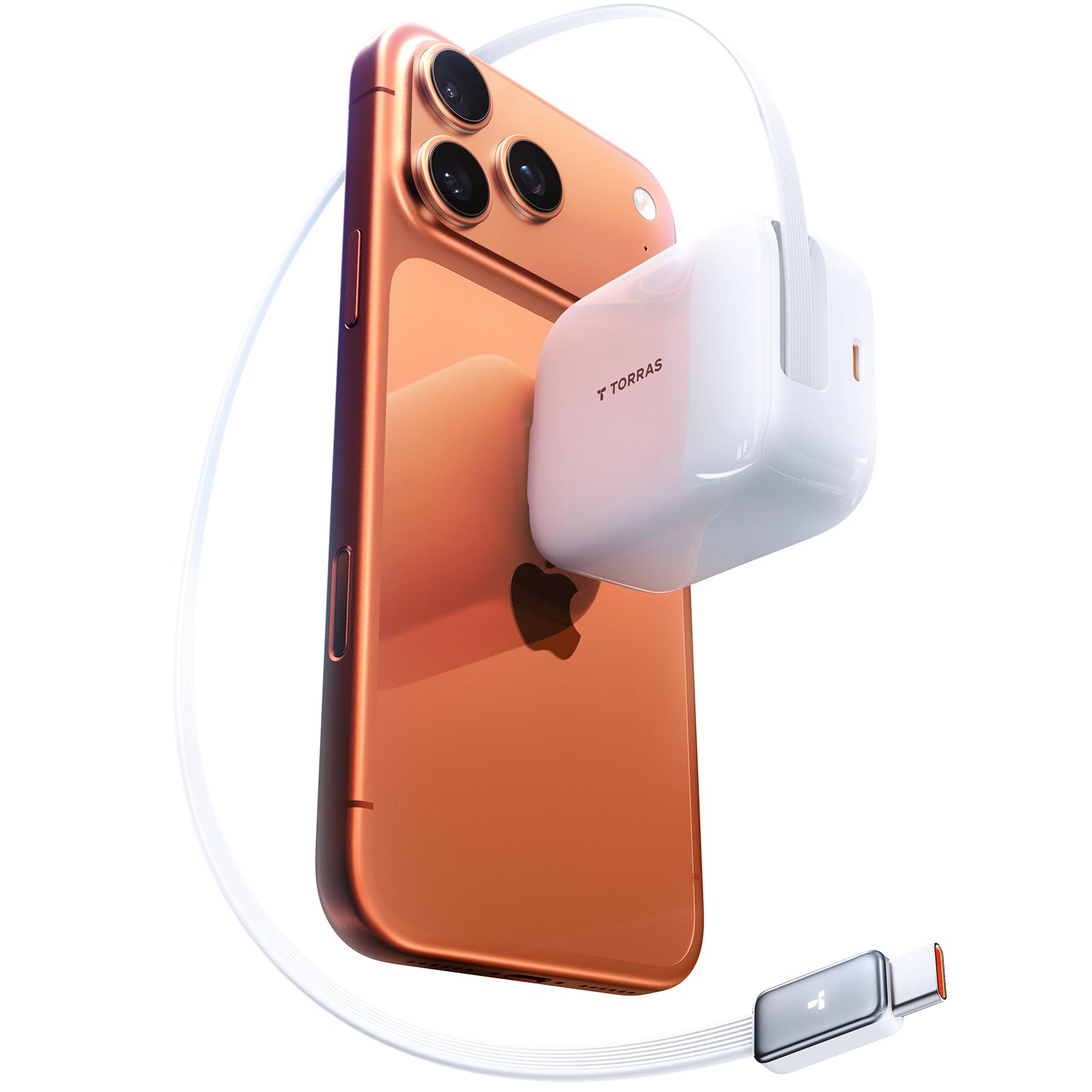 Photo 1 of TORRAS FlexLine 67W Retractable USB C Charger Block,for iPhone 17 Charger Fast Charging, GaN ? USB C Cable with Dual-Port for MacBook Pro/Air,iPad, Samsung Galaxy S25 Ultra/iPhone 17 Pro Max, 39.37in