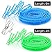 YuCool 2 Packs Portable Laundry Line with 8 Clothespins, 16ft & 26ft Windproof Clotheslines Ropes with Clothes Pins Clips for Outdoor Indoor Home Travel Camping Laundry Drying Use