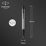 Parker IM Ballpoint Pen Matte Grey with Black Trim Medium Point Blue Ink Refill view 3