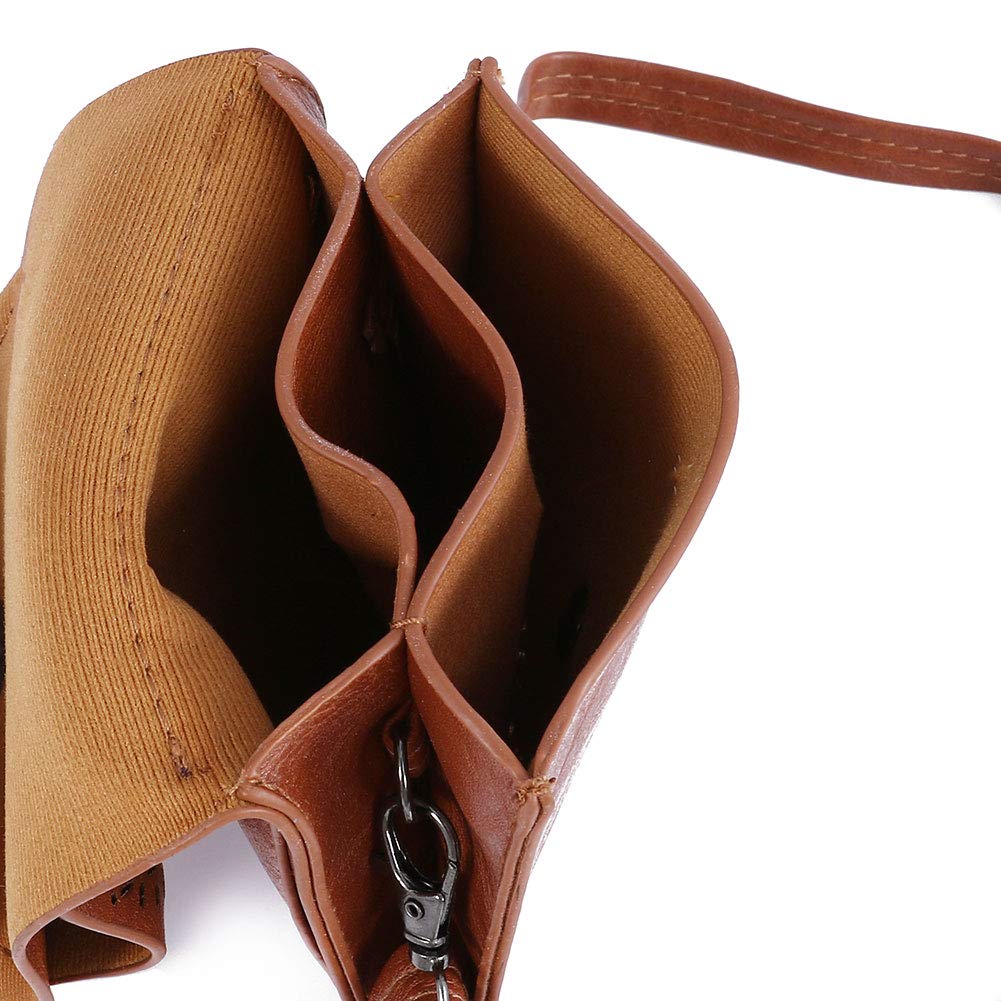 TENXITER Women Hollow Texture Small Crossbody Bags Cell Phone Purse Wallet for Girl (Brown)